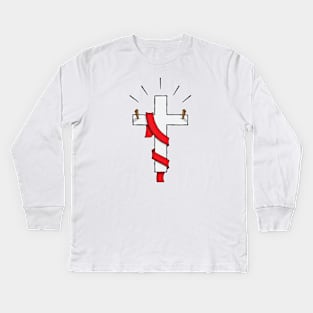 Jesus Lives - Christian Cross Kids Long Sleeve T-Shirt